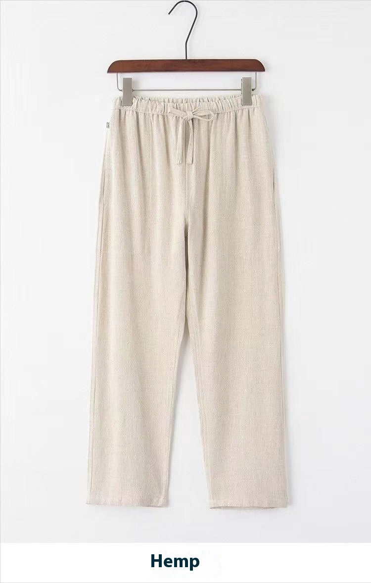 Wind linen straight leg pants