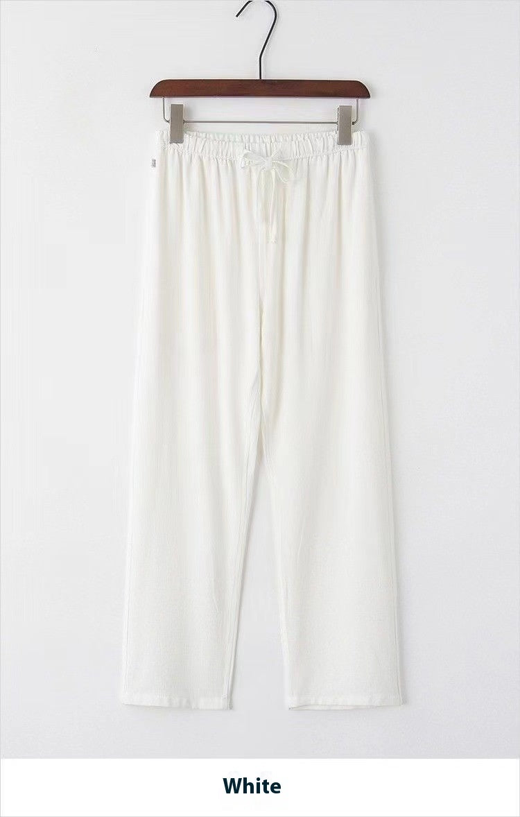 Wind linen straight leg pants