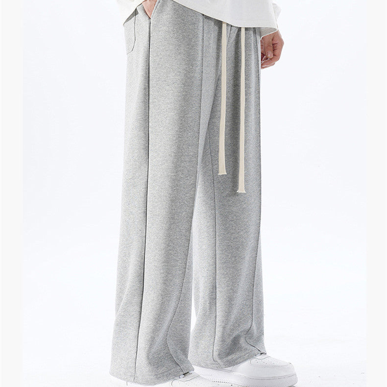 Wide-leg Straight Pants