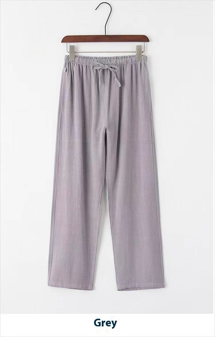 Wind linen straight leg pants