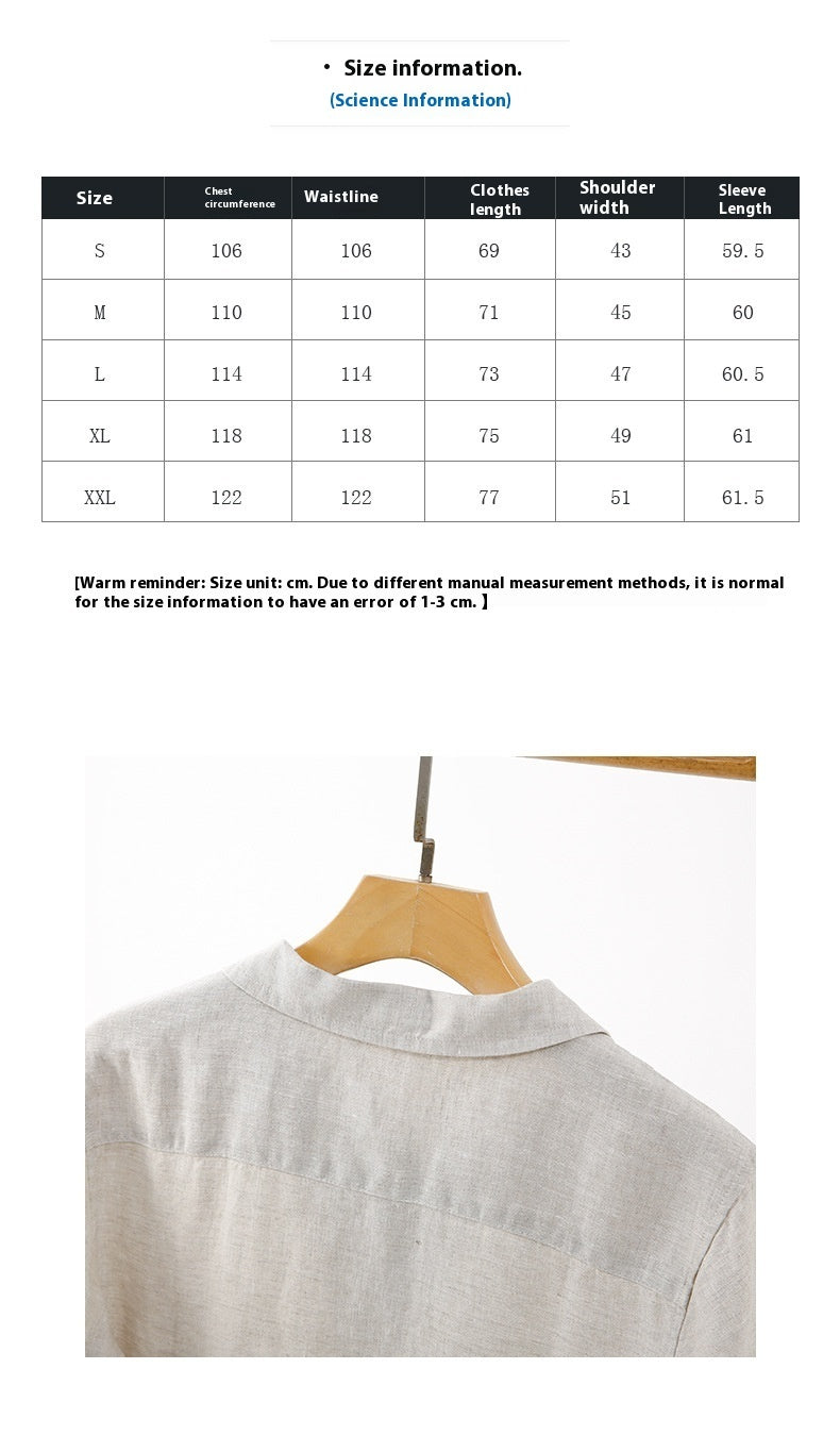 Spring And Summer Men's Fashion Linen Shirt