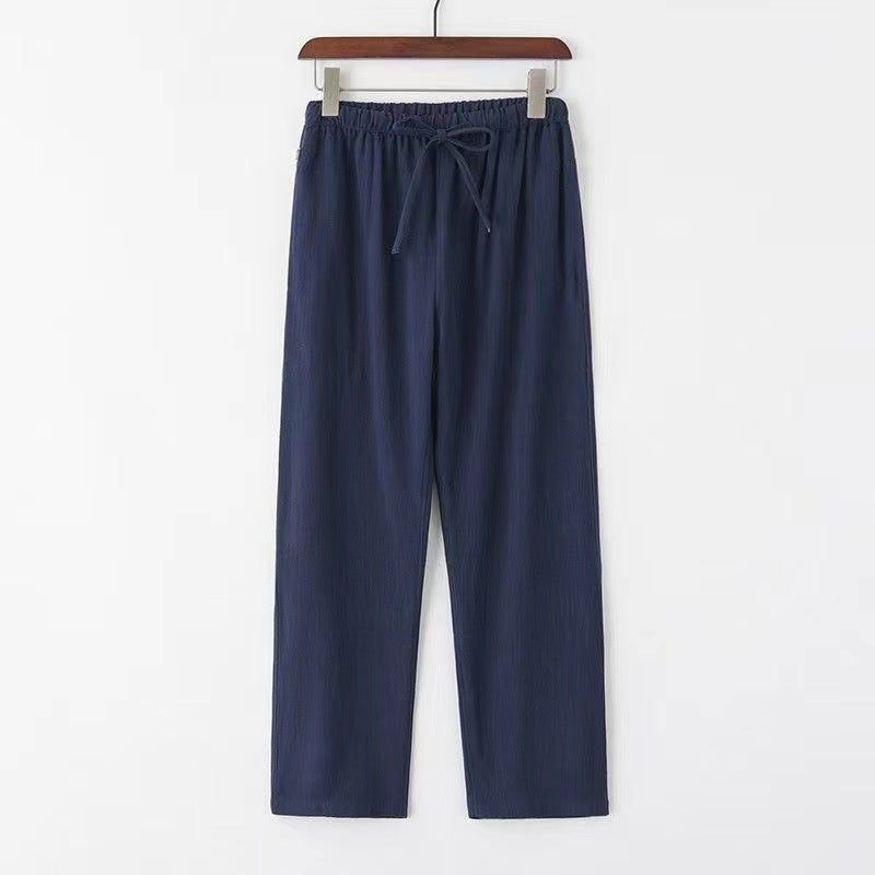 Wind linen straight leg pants