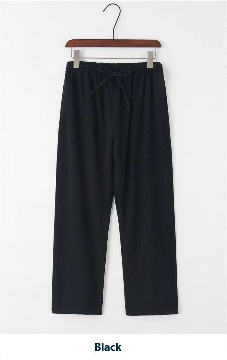 Wind linen straight leg pants