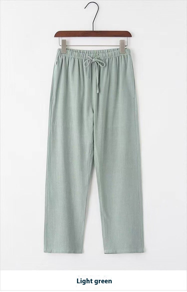 Wind linen straight leg pants