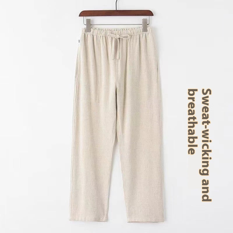 Wind linen straight leg pants