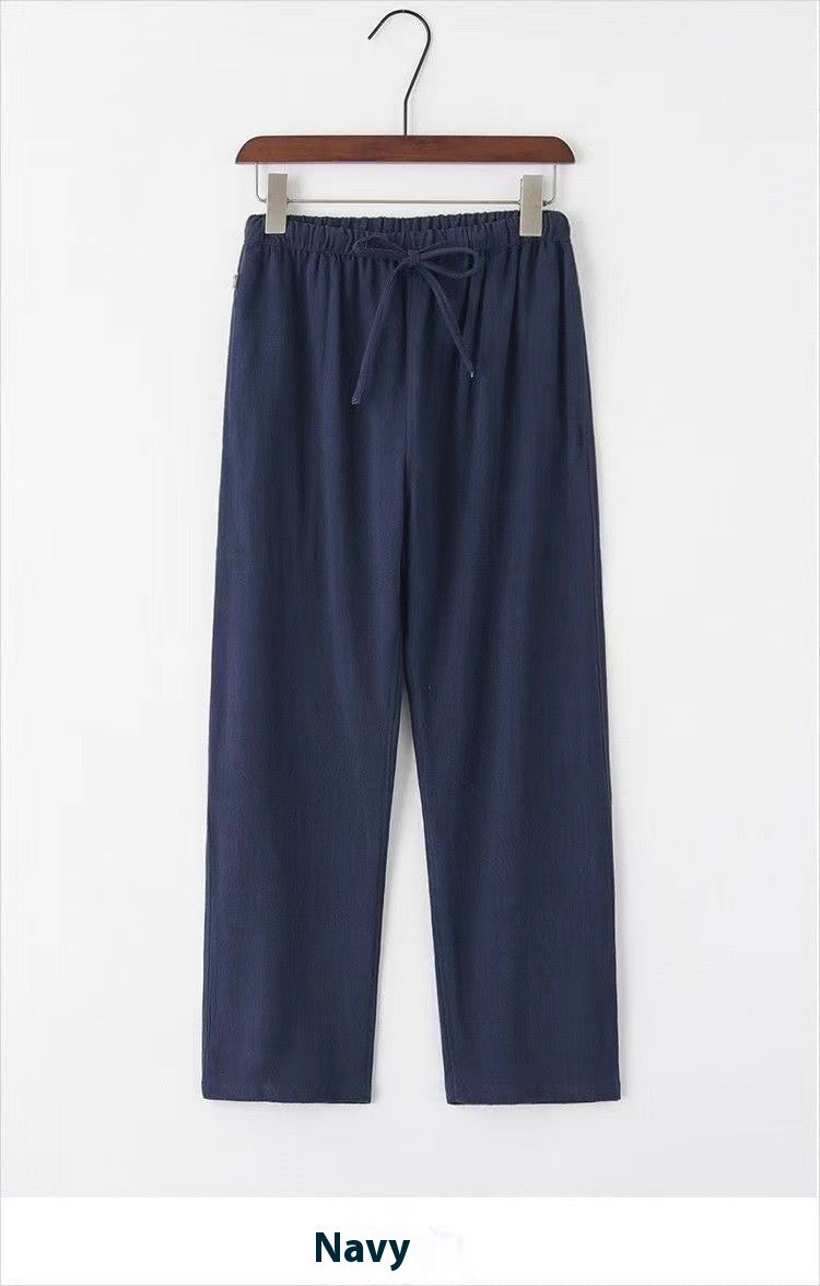 Wind linen straight leg pants