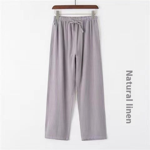 Wind linen straight leg pants