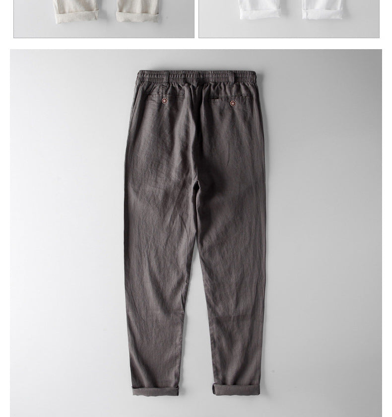 Men's Thin Loose Plus Size Linen Casual Pants